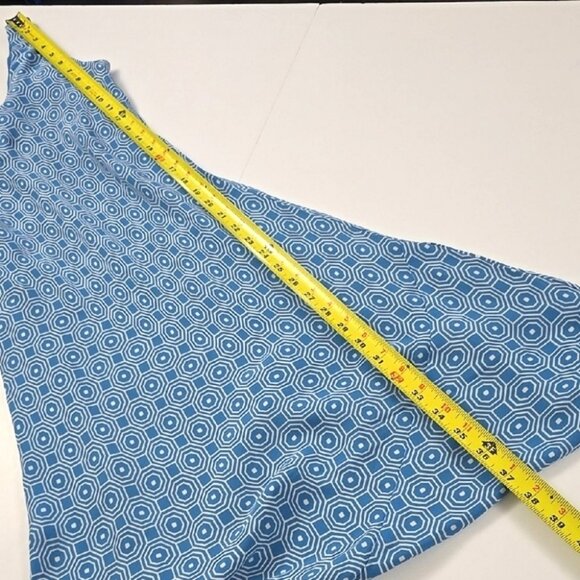 Jones New York Signature Blue White V Neck Sleeveless Dress Silk Lining  Size 4 - Picture 13 of 13